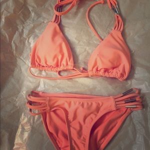 Victoria's Secret Peach & Gold Bikini