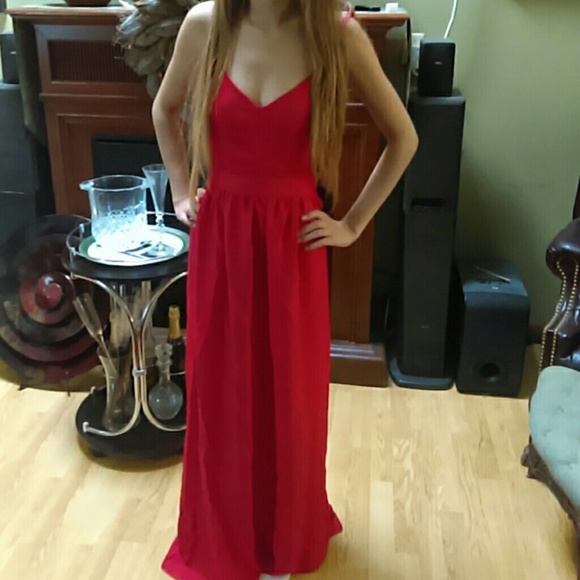 Red hot sexy maxi