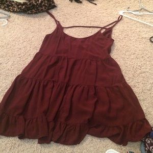 maroon brandy Melville dress with low back