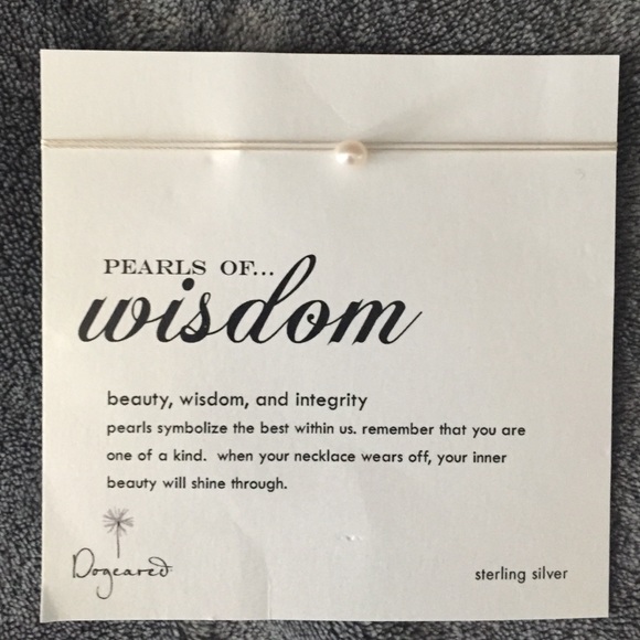 NWT Dogeared Pearls of Wisdom necklace ivory silk