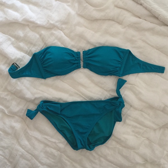 strapless bathing suit