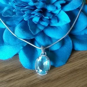 Blue crystal necklace