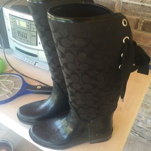 Authentic coach rain boots