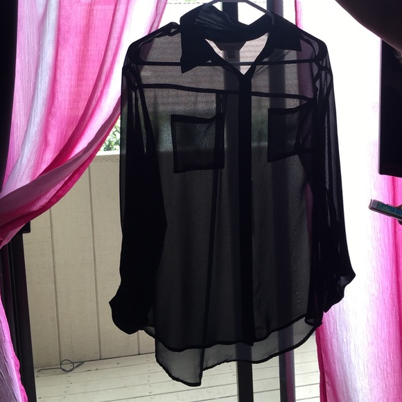 A cute, black, and flowy, loose shirt