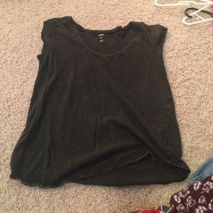 black scoop neck tee from urban outfitters