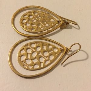 Gold Coach earrings