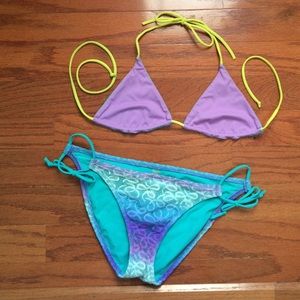 Victoria's Secret blue/purple bikini bottoms