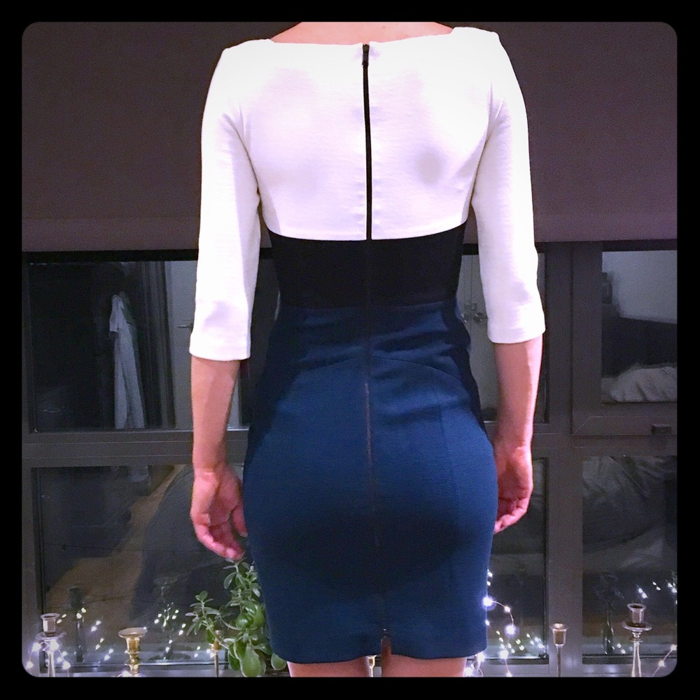 Narciso Rodriguez Colorblock Knee-Length Dress /38