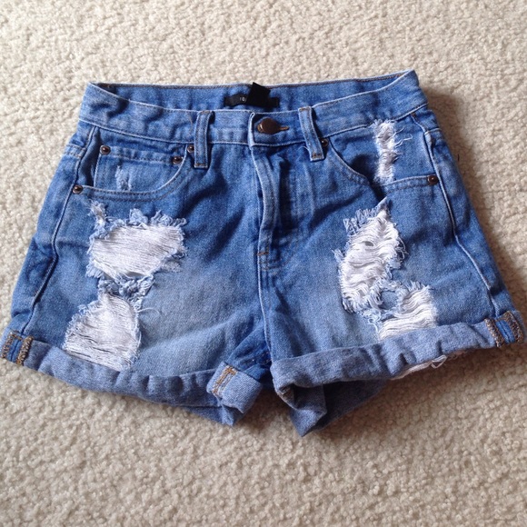 F21 High-Rise Denim Shorts