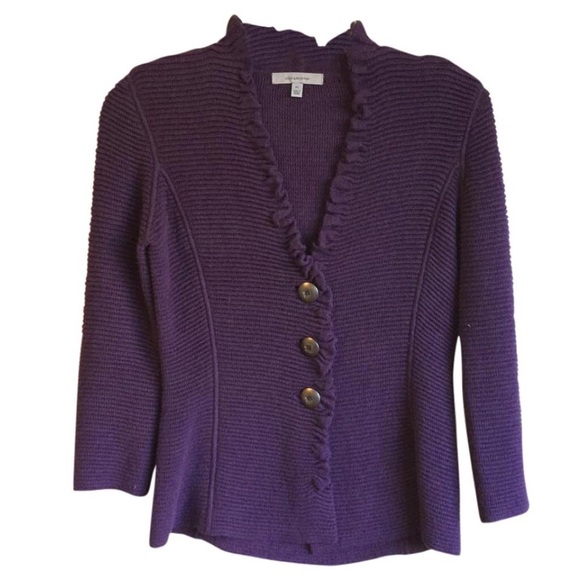 XS Classiques Entier Purple Ruffle V-Neck
