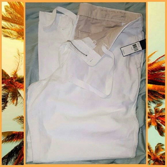 NWT Men's Ralph Lauren white linen pants