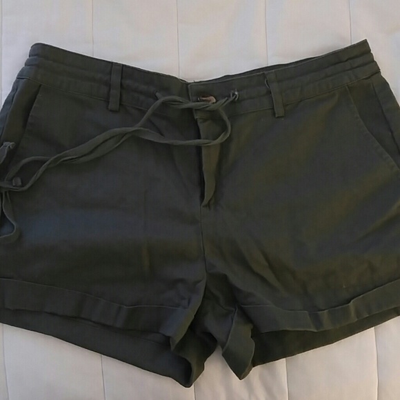 Army green shorts