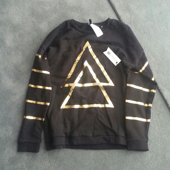 Forever 21 black and gold sweatshirt