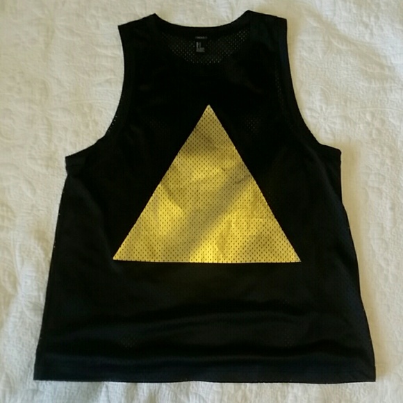 Triangle Print Mesh Tank