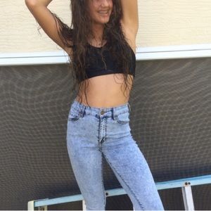 Acid Wash HighWaisted Jeans