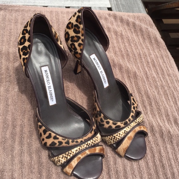 Animal print Manolo shoes.