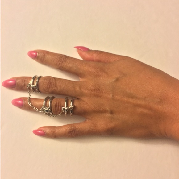 Universal - Silver Chain-link Stackable Rings - Picture 2 of 3