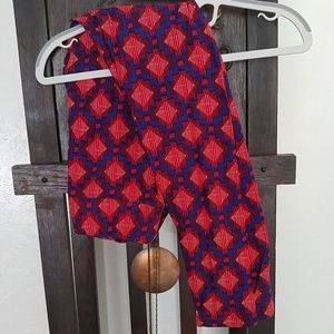 Lularoe red and blue leggings NEW