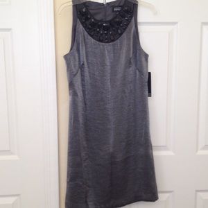 Adrianna Papell Gun Metal Grey Dress SIZE 10