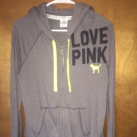 Gray hooded jacket from Pink