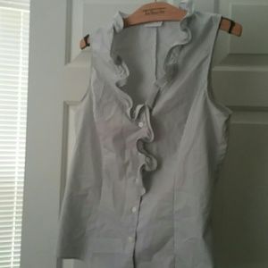 New York & Company Sleeveless ruffled top