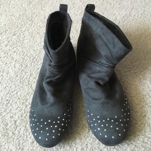 Grey Embellished Booties
