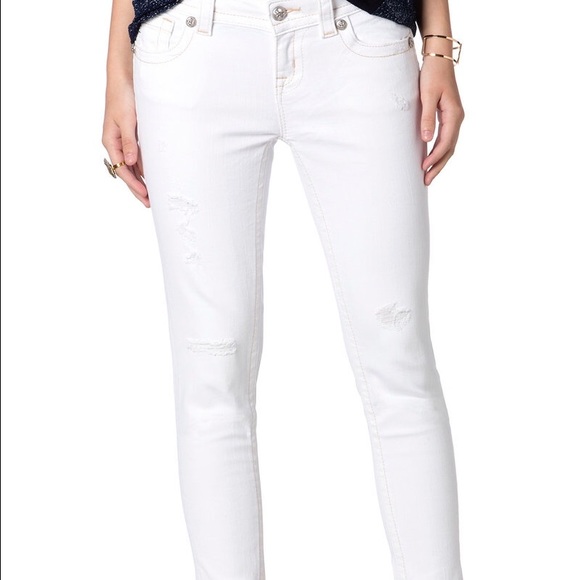 Miss Me white skinny jeans 27
