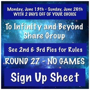 Sign Up Sheet - Round 27 "To Infinity and Beyond"