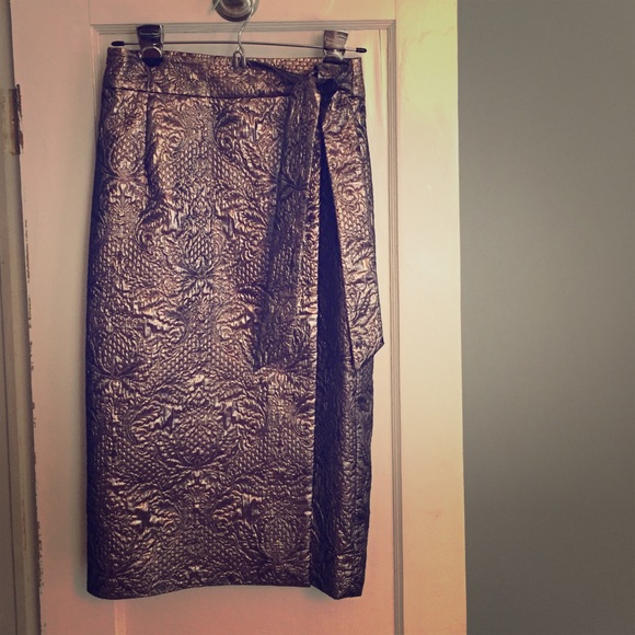 J.Crew Collection metallic skirt