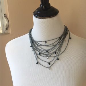 Crystalline gray Necklace