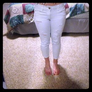 white ripped jeans