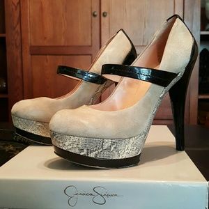 Jessica Simpson Gray Cheetah Platform