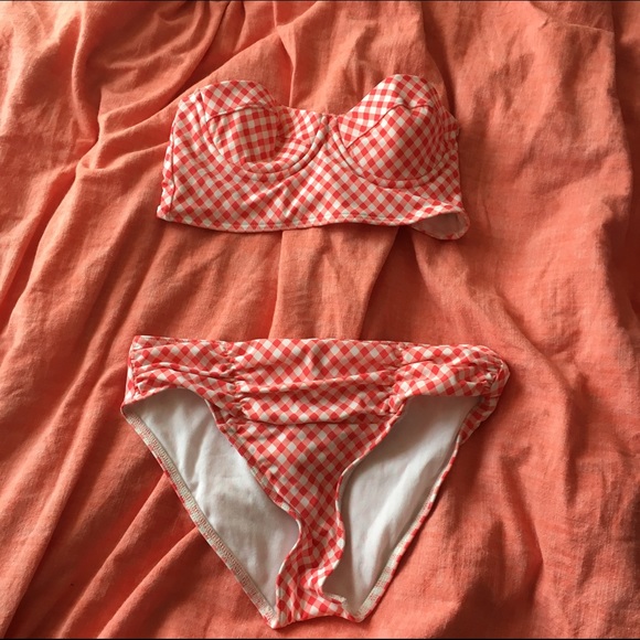 Delia's gingham plaid retro vintage swim suit
