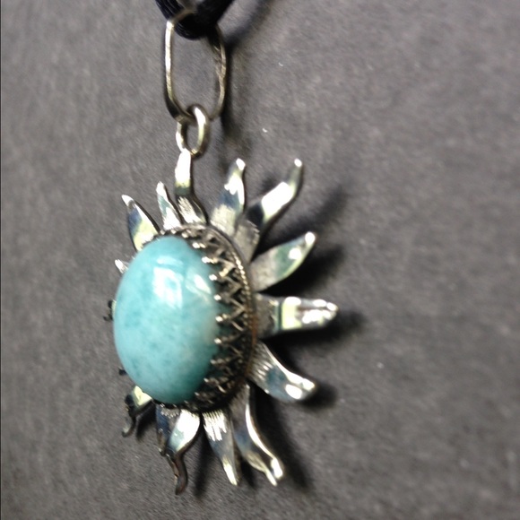 Larimar Sterling Silver .925 Pendant - Picture 3 of 4