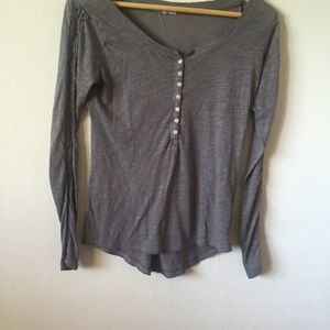 Aero lace sleeve henley