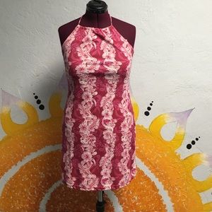 Hawaii pink flowers dress