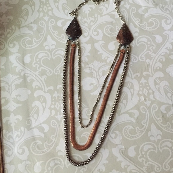 Burnished copper necklace