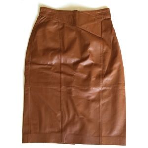 Vintage 100% Leather Lined Skirt