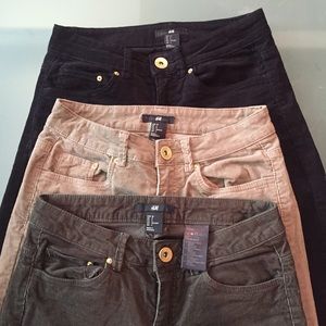 Bundle 3 corduroy skinny pants.