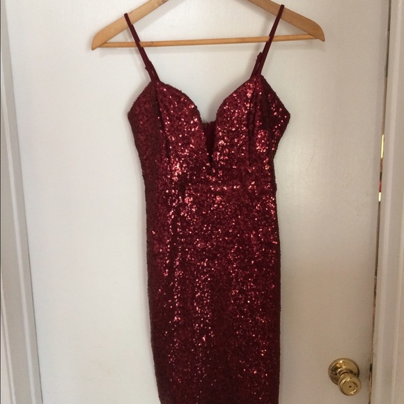 ANGL Garnet sequin mini dress Small