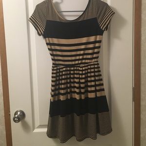 Black and brown dress
