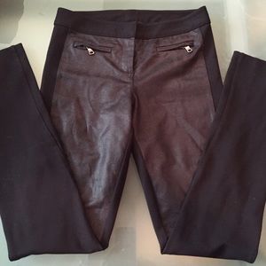 Black 2 tone Armani slacks.