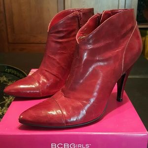 BCBGIRLS Pauline Red Ruby Booties