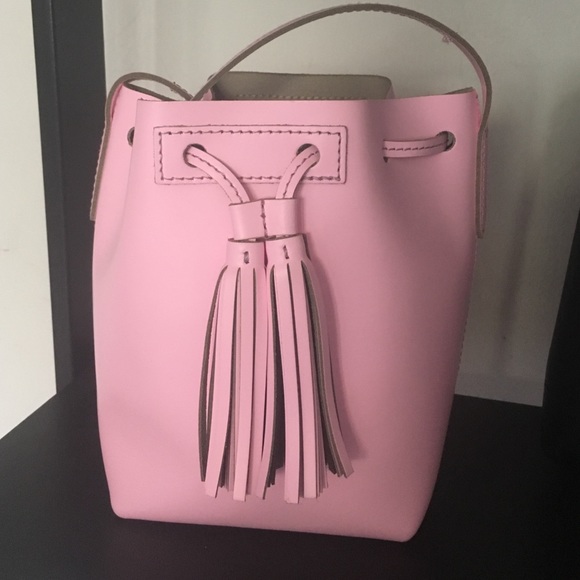 J.Crew pink mini bucket bag