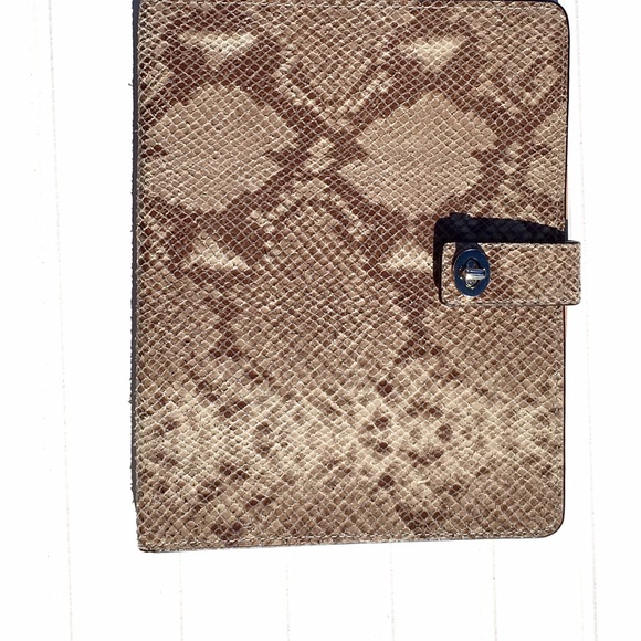 Coach Embossed Snake Turnlock IPad Case