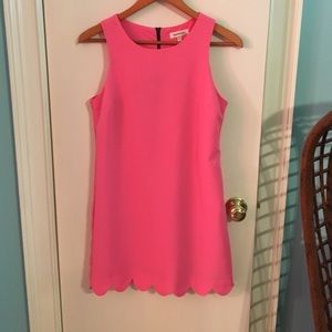 ❌SOLD❌Hot Pink Scalloped Sundress