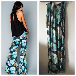 Show Me Your Mumu Roberts Party Pants, Blue Tulips