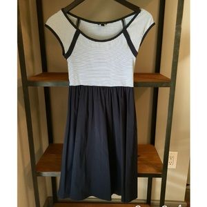 Navy stripe stretch dress by Theory