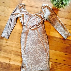 American Apparel Tan Dress lycra