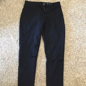 mid rise black jeggings